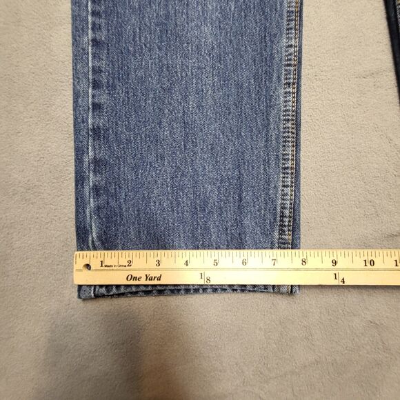 Levi's 505 Jeans Mens 33x30 Blue Regular Fit Straight Leg Distressed Denim - Picture 6 of 11